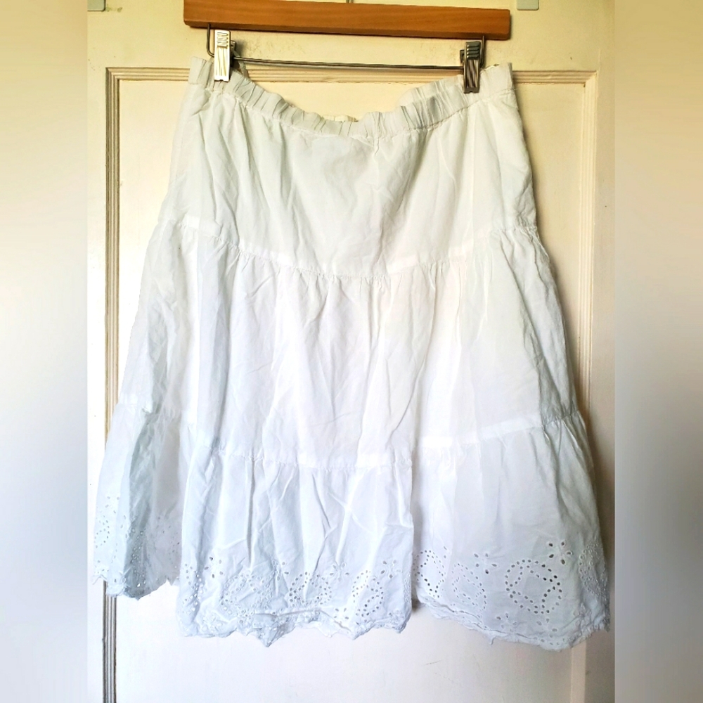 Cute Summer Lace Cotton Skirt 🤍💕